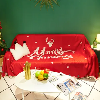 Скандинавское рождественское украшение, одеяло, праздничное полотенце для дивана, диван для гостиной, пылезащитная ткань, покрывало, коврик для пикника с цифровой печатью