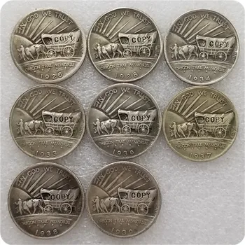 Старинное серебро США 1926-1939 Мемориал Орегон Трейл КОПИИ монет СТОИМОСТЬЮ В ПОЛДОЛЛАРА