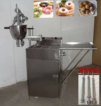 Фритюрница для пончиков с вертикальным ручным встряхиванием, со шкафчиком, машина для обжаривания пончиков в форме цветка, машина для приготовления пончиков в форме шара
