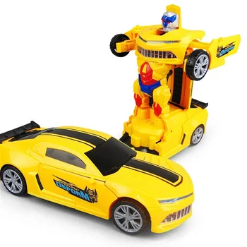 Электрический Универсальный Музыкальный Деформирующий Робот, Осветительный автомобиль, Детская Трансформационная модель, Игрушка, подарок для детей