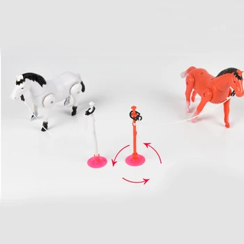 1 шт. электрическая мультяшная игрушка-лошадка, бегущая игрушка, подарок на день рождения для мальчиков, фиксированное всасывание от столкновений, мультяшный подарок для малышей Изображение 2