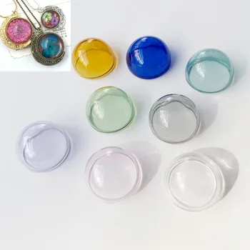 100x20 мм Разноцветная Полусферическая стеклянная крышка-купол из прозрачной полукруглой бутылки 
