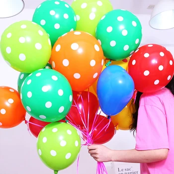 10шт 12-дюймовый точечный латексный воздушный шар, черно-белый точечный воздушный шар, украшение для детского дня рождения, тема русалки, синий фиолетовый гелиевый шар Изображение 2