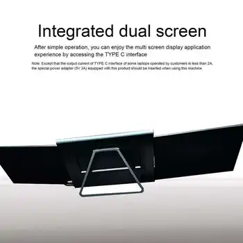 13,3-дюймовый экран для ноутбука с двойным удлинителем IPS Full View 1920x1080 HD Портативный Двойной монитор для ноутбука с экраном 100-240 В Изображение 2