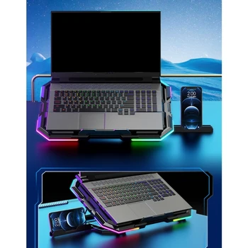 17-дюймовый вентилятор-кулер для игрового ноутбука, USB-подставка для охлаждения ноутбука, подставка для ноутбука Изображение 2