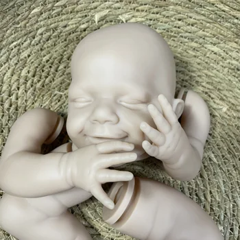 19-дюймовые неокрашенные детали куклы Реборн, Апрельский виниловый комплект для новорожденных кукол, аксессуары для кукол в разобранном виде, включая тканевое тело Изображение 2