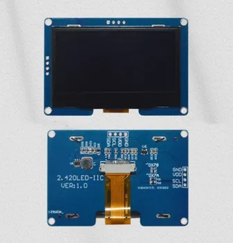 2,42-дюймовый 4-контактный Белый/ Синий / Желтый / Зеленый OLED-дисплей SSD1309 Drive IC 128 * 64 IIC Интерфейс Изображение 2