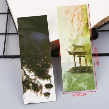 30шт креативных бумажных закладок в китайском стиле, открытки для рисования, ретро Красивые закладки в штучной упаковке, памятные подарки XXUC Изображение 2