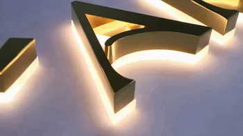 3D буквенный знак со светодиодным логотипом быстрая доставка акриловая вывеска магазина на заказ Изображение 2