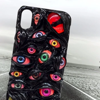 3D Готический Чехол для телефона Scary Monster Eyeball для iphone14 13 12 iphone 11 pro max case iphone x case iphone7 case poco x4 gt case Изображение 2