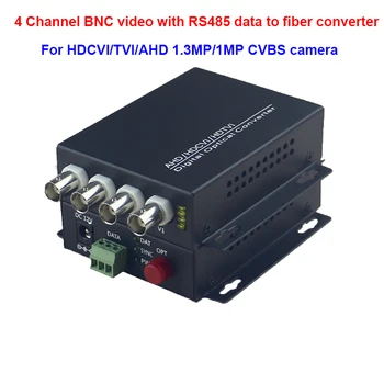 4-Канальные 960P 720P AHD TVI CVI видео Волоконно-Оптические Медиаконвертеры для 1.3MP/1MP AHD/CVI/TVI камеры системы видеонаблюдения Изображение 2
