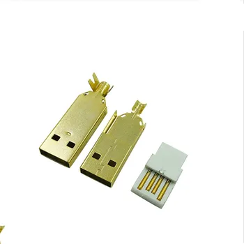 5 шт. Позолоченный разъем Type C USB A, разъем USB B, разъем для задней розетки, разъем для подключения аудиоадаптера HiFi Изображение 2