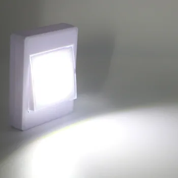 8 светодиодных беспроводных настенных светильников COB, Ночник, Светодиодная лампа COB, Выключатель AAA, Аккумуляторная лампа для шкафа, Аварийный Ночник Изображение 2