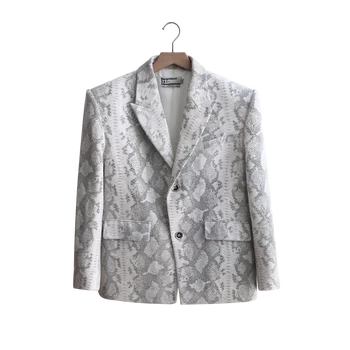A2153 Модные мужские пальто и куртки 2023, роскошная мужская одежда для вечеринок в европейском дизайне, роскошная мужская одежда для вечеринок в стиле подиум Изображение 2