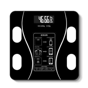 Bluetooth Умные Весы Для Ванной Комнаты Вес тела Цифровые Весы Жира В Организме Автоматический Монитор Веса тела Жира BMI Воды BMR Мышц A0KF Изображение 2