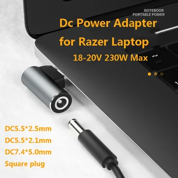 DC 5.5*2.5 7.4*5.0 мм переходник с гнездом на 3-контактный разъем конвертер Кабель для зарядки ноутбука для Razer Blade Pro 15 17 RC30-024801 230 Вт 18 В Изображение 2