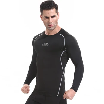 DZ3353 Мужская футболка для тренировок и фитнеса с коротким рукавом, мужская одежда для бодибилдинга с подогревом, компрессионная эластичная тонкая одежда для упражнений Изображение 2