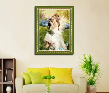 religion angel fairy холст 5d картины своими руками 3652R - Квадратная алмазная мозаика, Алмазная вышивка крестиком Изображение 2