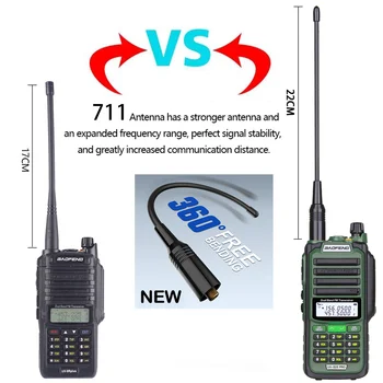 UV-S22 Pro 10 Вт Портативная Рация Baofeng Водонепроницаемое Зарядное Устройство IP68 Type-c Мощное UHF VHF Long Range Ham CB Radio Upgrade UV-68 Plus Изображение 2