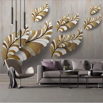 wellyu 3D твердый рельефный фон из листового золота декоративная роспись стен настенная роспись на заказ papel de parede para quarto Изображение 2