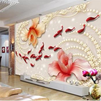 wellyu заказал большой настенный художник с красивой резьбой по нефриту, цветы магнолии с более чем 3D фоновой стеной Изображение 2