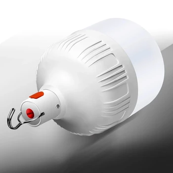 ZK40 Аварийное освещение, переносные фонари для дома / улицы, аварийная лампа мощностью 80 Вт, USB-светодиодная перезаряжаемая лампа, кемпинговый проблесковый маячок Изображение 2