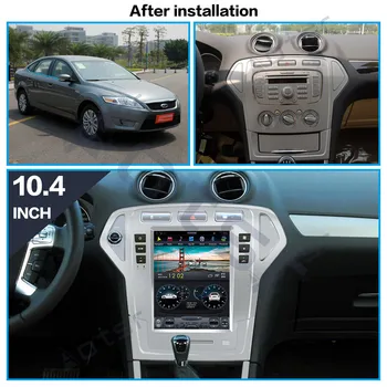 Автомобильный Радиоприемник Android Tesla Style Вертикальный Плеер Для Ford Fusion Mondeo 2007-2010 Мультимедийный Плеер Carplay 4G WIFI DSP IPS 128G Изображение 2