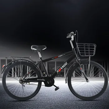 Велосипедные 26-дюймовые велосипеды для взрослых; Эргономичный дизайн; Рама из высокоуглеродистой стали; Прочное заднее сиденье; Светоотражающий задний фонарь; Безопасность; Прочный Изображение 2