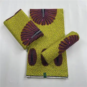 Высококачественный хлопок с африканским принтом в африканском стиле, восковая ткань Анкара для женского вечернего платья 6 ярдов/партия. N2010 Изображение 2