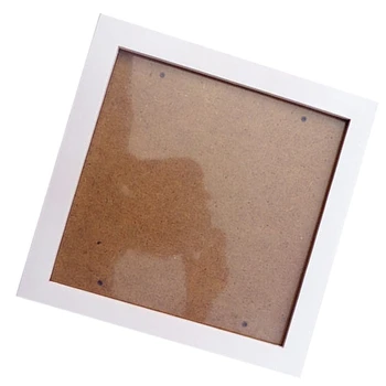ГОРЯЧАЯ РАСПРОДАЖА 2-х квадратная фоторамка из толстой сосны Настенная рамка для фотографий (белая, 6 дюймов) Изображение 2