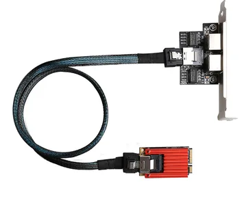 Двухпортовая Гигабитная сетевая карта MINI PCIE Адаптер Ethernet RJ45 с чипом I350 Сетевая карта PCI Express с чипом I350 Изображение 2