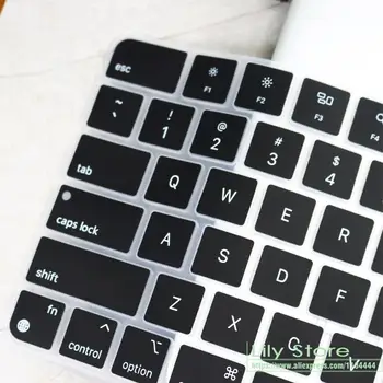 для 2021 Apple iMac 24-дюймовая клавиатура Magic Keyboard с американской раскладкой US Layout с чипом Touch ID A2449 M1 A2450 Силиконовый Чехол Для клавиатуры skin Protector  Изображение 2