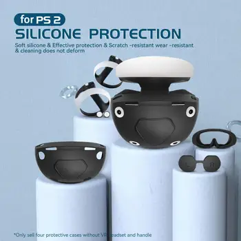для шлема PS VR2, полное покрытие, силиконовый мягкий защитный чехол против царапин, для очков PS VR2, защитный резиновый чехол, защитный рукав Изображение 2