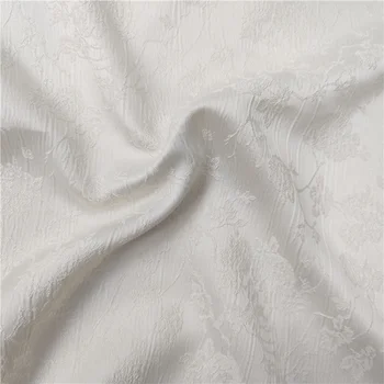 Жаккардовая ткань с тиснением, белый струящийся дизайн, швейный материал, ткань для одежды Cheongsam Dress, 145 см, продается по метру Изображение 2