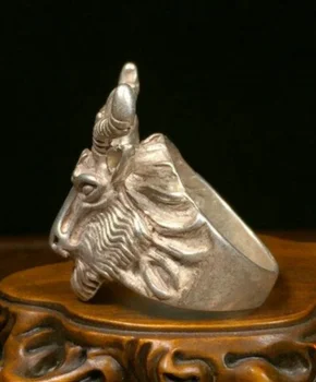 Изысканное произведение искусства ручной работы золотая денежная овца зверь означает кольцо Изображение 2