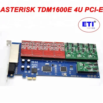 Карта Asterisk TDM1600E PCI с 4 Портами FXO/FXS, Voip-модули, Аналоговый цифровой блок Trixbox для версии 4U Изображение 2