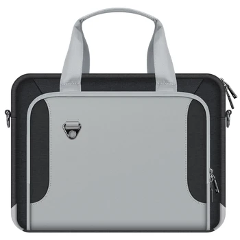 Качественные сумки для ноутбуков из ткани Оксфорд плюс кожаные сумки для ноутбуков для мужчин, стильная сумка для ноутбука для мужчин Изображение 2