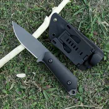 Кованый маленький охотничий нож из углеродистой стали, нож для самообороны с прямым лезвием, военные ножи для выживания на открытом воздухе Изображение 2