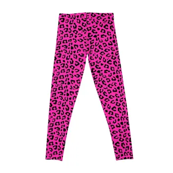 Леггинсы с рисунком под кожу розового леопарда, спортивная женская одежда для спортзала Изображение 2