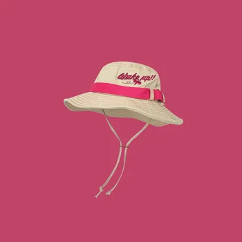 Милая Крутая Горячая девушка, Ковбойская шляпа в стиле Вестерн с вышивкой в виде Стрекозы, женская Уличная Солнцезащитная шляпа для рыбалки, альпинизма, Универсальная Шляпа для рыбалки Изображение 2