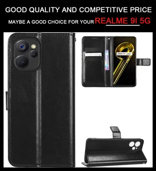 Модный кошелек Из Искусственной Кожи Чехол Для Realme 9i Flip Protective Phone Shell Realme 9 Pro Plus/Realme 9 5G Global/Realme 9 4G Изображение 2
