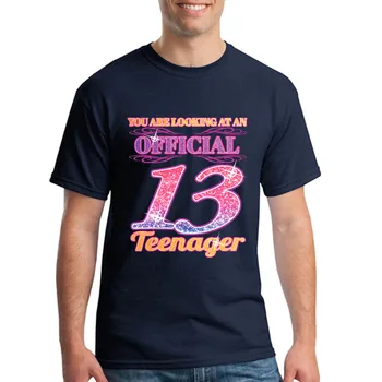 Мужские футболки Забавные 13-летние Официальные Подростковые Футболки с принтом 13th Birthday Girls, Мужские Футболки в стиле Хип-Хоп С круглым вырезом, новые футболки 5XL Изображение 2