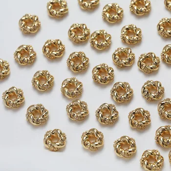 Набор для сохранения цвета настоящего золота с гальваническим покрытием 14K, бусины-распорки из циркона, ожерелье из бисера ручной работы, аксессуары для браслетов Изображение 2