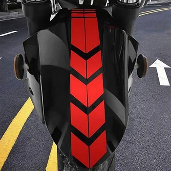 Наклейка в полоску со стрелкой на крыло мотоцикла Водонепроницаемая светоотражающая наклейка для Ktm Exc 300 Yamaha Mt07 Yamaha Fz6 Аксессуары Изображение 2