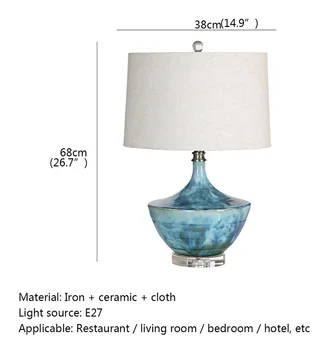 Настольная лампа SOFITY Dimmer с современной светодиодной росписью по керамике, декоративная настольная лампа для домашнего прикроватного столика Изображение 2