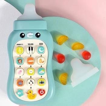 Новый интеллектуальный обучающий мобильный телефон, музыкальная игрушка-бутылочка, имитирующая соску-пустышку для мальчиков и девочек старше 1 года Изображение 2