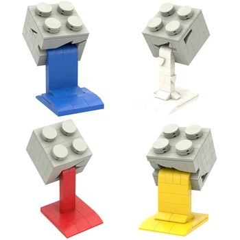 Новый креативный декоративный элемент MOC, Расплавленные строительные блоки, Многоцветная сборка, игрушка из мелких частиц, подарок Изображение 2