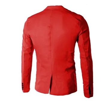 Новый модный мужской замшевый ворсовый тонкий пиджак для отдыха, высококачественные повседневные мужские блейзеры, куртка, пальто, мужской блейзер на одной пуговице Изображение 2