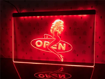 Открытая Вывеска Паба-Бара для Сексуальных Девушек Open Sexy Sex Girls LED Neon Light Sign -I033 Изображение 2