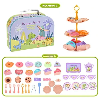 Популярный детский набор для послеобеденного чая с имитацией Мультяшного динозавра, коллекция закусок и десертов 